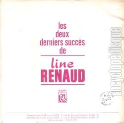 [Pochette de Partir (Line RENAUD) - verso]