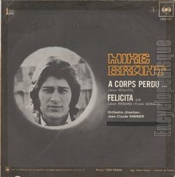 [Pochette de  corps perdu (Mike BRANT) - verso]