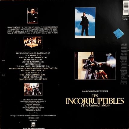 [Pochette de Les incorruptibles (B.O.F.  Films ) - verso]