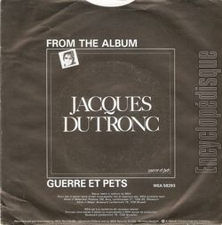 [Pochette de L’hymne  l’amour (moi l’nœud) / J’ai dj donn (Jacques DUTRONC) - verso]