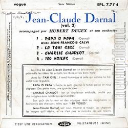 [Pochette de Papa  papa - Vol.2 (Jean-Claude DARNAL) - verso]