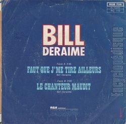 [Pochette de Faut que j’me tire ailleurs (Bill DERAIME) - verso]