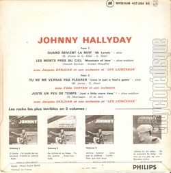 [Pochette de Quand revient la nuit (Johnny HALLYDAY) - verso]