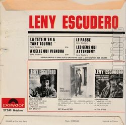 [Pochette de Le pass (Leny ESCUDERO) - verso]