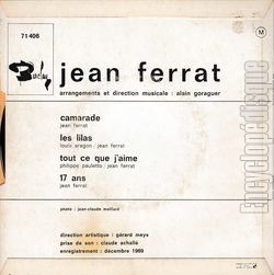 [Pochette de Camarade (Jean FERRAT) - verso]