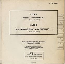 [Pochette de Partir d’ensemble (Jean-Louis CAILLAT) - verso]