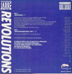 [Pochette de Revolutions (Jean-Michel JARRE) - verso]