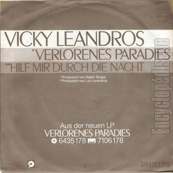 [Pochette de Verlorenes paradies (Vicky LEANDROS) - verso]