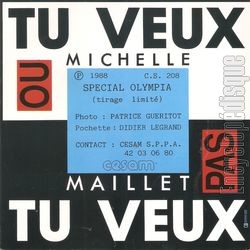 [Pochette de Tu veux ou tu veux pas (Michelle MAILLET) - verso]