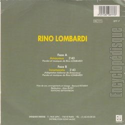 [Pochette de Amoureux (Rino LOMBARDI) - verso]