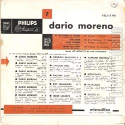 [Pochette de Je vais revoir ma blonde (Dario MORENO) - verso]