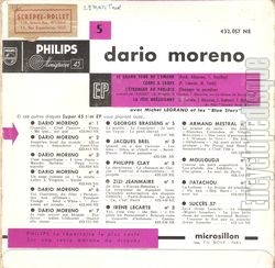 [Pochette de Le grand tour de l’amour - 5me srie (Dario MORENO) - verso]
