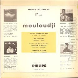 [Pochette de On m’a donn une me (MOULOUDJI) - verso]