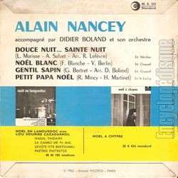 [Pochette de Petit papa Nol (Alain NANCEY) - verso]