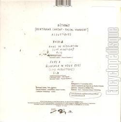 [Pochette de Acoustiques (DETROIT) - verso]