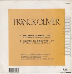 [Pochette de Sentiments de femme (Franck OLIVIER) - verso]