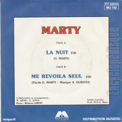 [Pochette de La nuit (MARTY) - verso]