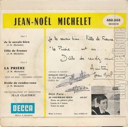 [Pochette de Je le savais bien (Jean-Nol MICHELET) - verso]