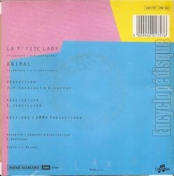 [Pochette de La p’tite lady ! (un p’tit chat sauvage) (Vivien SAVAGE) - verso]