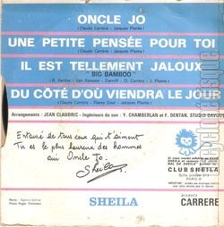 [Pochette de Oncle Jo (SHEILA) - verso]