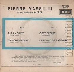 [Pochette de La femme du capitaine (Pierre VASSILIU) - verso]