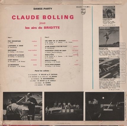 [Pochette de Claude Bolling joue les airs de Brigitte (Claude BOLLING) - verso]