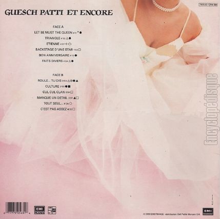 [Pochette de Labyrinthe (Guesch PATTI) - verso]