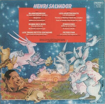 [Pochette de Chante les plus grands dessins anims (Henri SALVADOR) - verso]