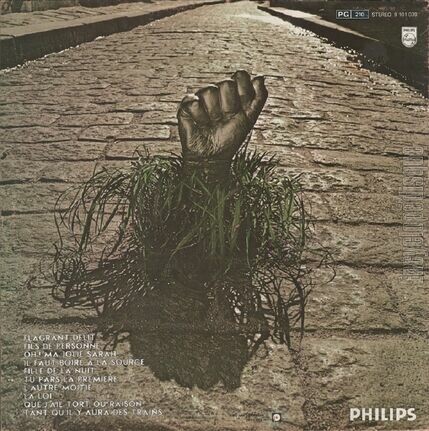 [Pochette de Flagrant dlit (Johnny HALLYDAY) - verso]