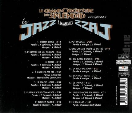 [Pochette de Le jazz  travers les zzaj (Le GRAND ORCHESTRE DU SPLENDID) - verso]