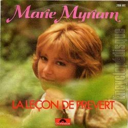 [Pochette de La leon de Prvert (Marie MYRIAM)]