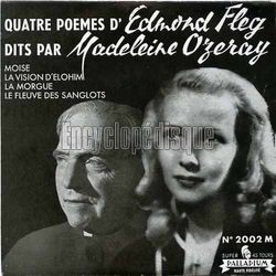 [Pochette de Quatre pomes d’Edmond Fleg (Madeleine OZERAY)]