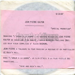[Pochette de L’amour  la gomme (Jean-Pierre KALFON)]