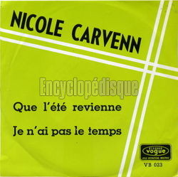 [Pochette de Que l’t revienne (Nicole CARVENN)]