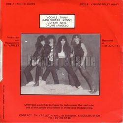 [Pochette de Night lights (CHRYSIS) - verso]