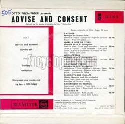 [Pochette de Tempte  Washington (Advise and consent) (B.O.F.  Films ) - verso]