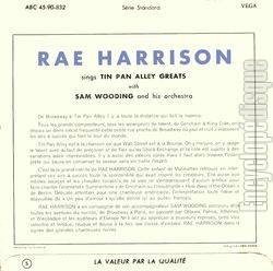 [Pochette de Rae HARRISON -  Un peu d’amour  (Les FRANCOPHILES) - verso]