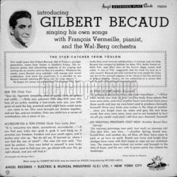 [Pochette de Que toi (Gilbert BCAUD) - verso]