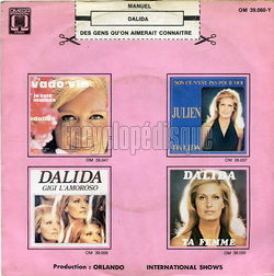 [Pochette de Manuel (DALIDA) - verso]