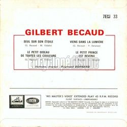 [Pochette de Le petit oiseau de toutes les couleurs (Gilbert BCAUD) - verso]