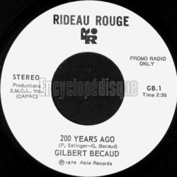 [Pochette de 200 Years Ago (Gilbert BCAUD)]