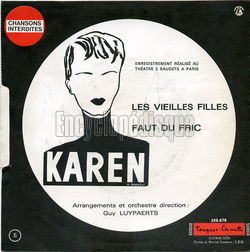 [Pochette de Chansons interdites (KAREN) - verso]