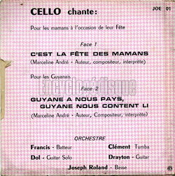 [Pochette de Guyane  nous pays (CELLO) - verso]