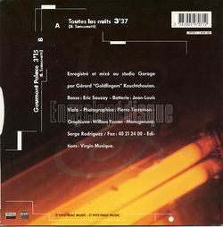 [Pochette de Toutes les nuits (Bertrand SANSONETTI) - verso]