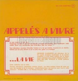 [Pochette de Appels  vivre… la vie (APPELS  VIVRE) - verso]