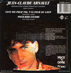 [Pochette de Tant pis pour toi, t’as peur du loup (Jean-Claude ARNAULT) - verso]