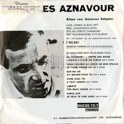 [Pochette de Parce que (Charles AZNAVOUR) - verso]