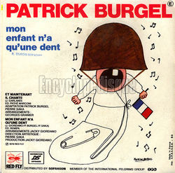 [Pochette de Et maintenant il chante ! (Patrick BURGEL) - verso]