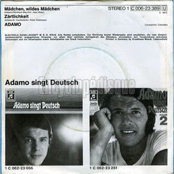 [Pochette de Mdchen, wildes Mdchen (Salvatore ADAMO) - verso]