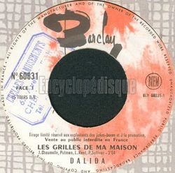 [Pochette de Les grilles de ma maison (DALIDA)]